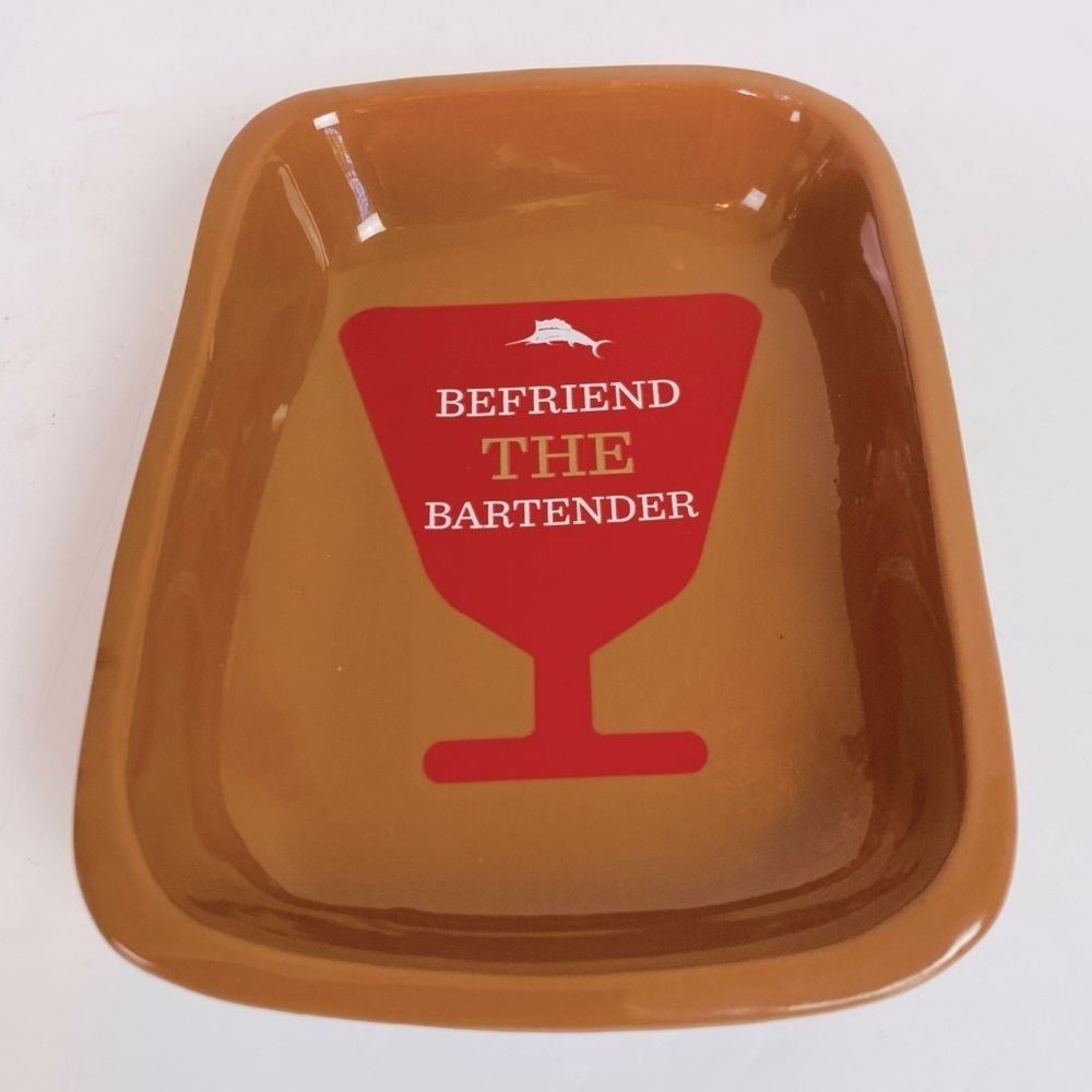 Tommy Bahama Befriend The Bartender Decorative Trinket Dish 5” x 3.5” x 1”